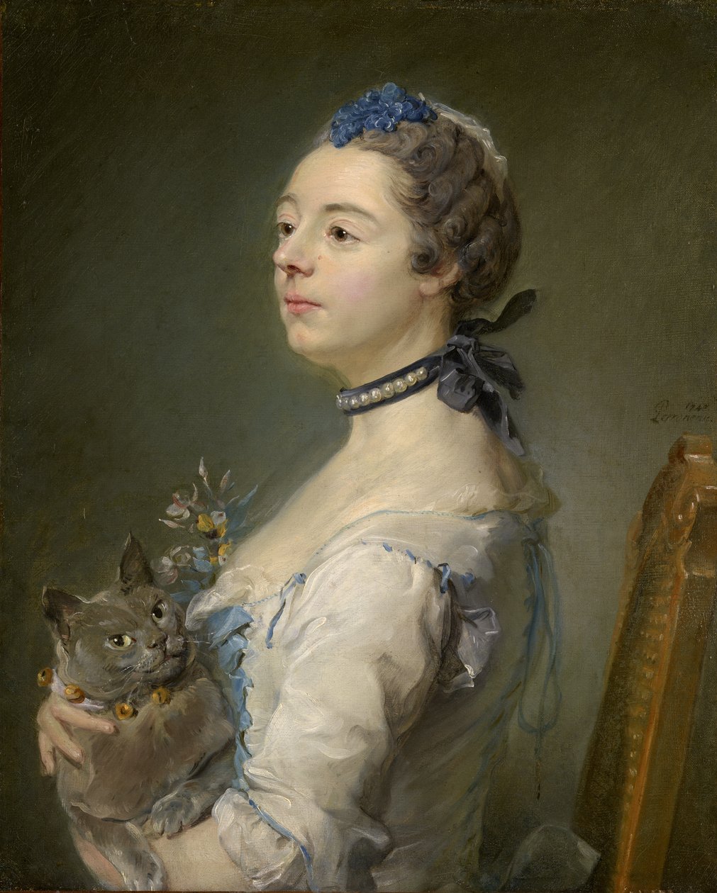 Magdaleine Pinceloup de la Grange, f. De Parseval av Jean Baptiste Perronneau