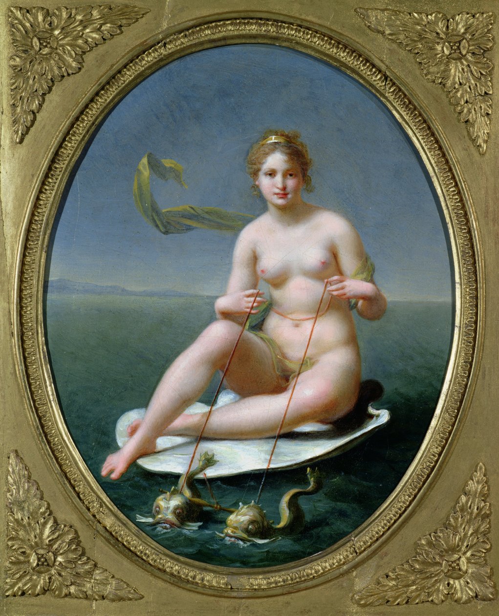 The Triumph of Amphitrite (olja på papper på duk) av Jean Baptiste Regnault