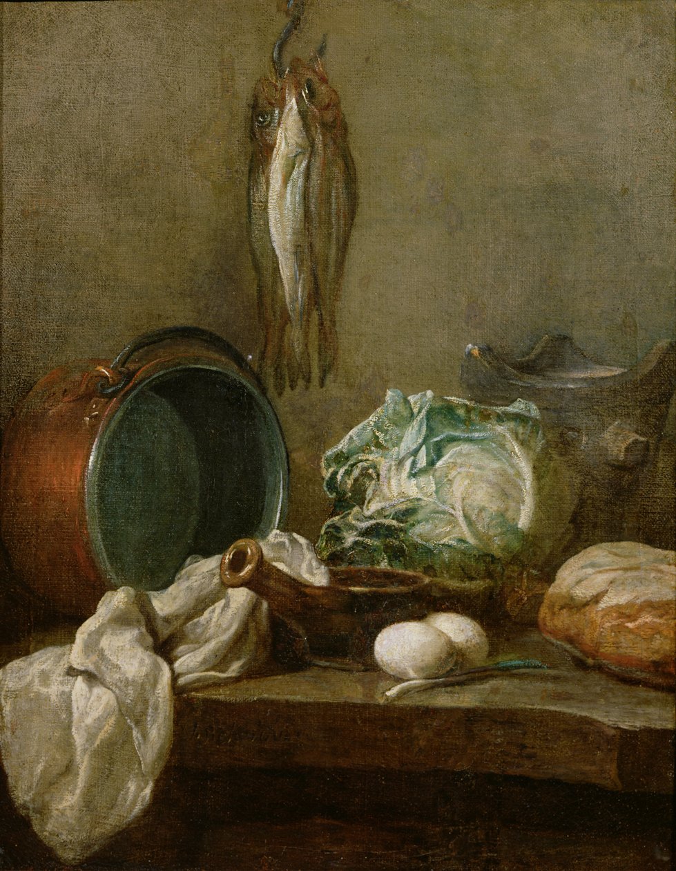 Stilleben, c.1731-33 av Jean Baptiste Simeon Chardin