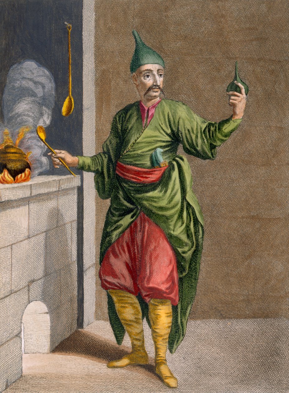 Ast-Chi, sultanens kock, ca 1708 av Jean Baptiste Vanmour