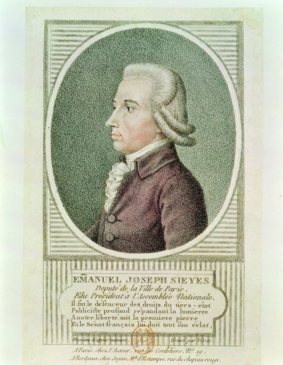 Emmanuel Joseph Sieyes (1748-1836) av Jean Baptiste Verite