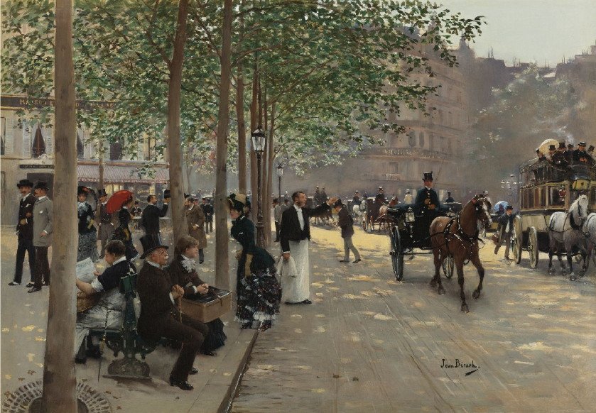  Avenue Parisiennen av Jean Beraud