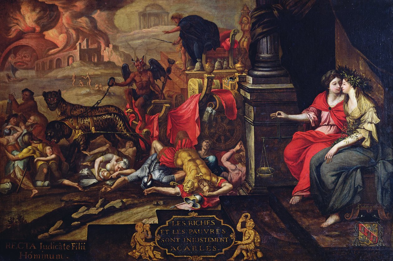 Allegori om revolten känd som "Papier Timbre" från 1675, 1676 av Jean Chalette