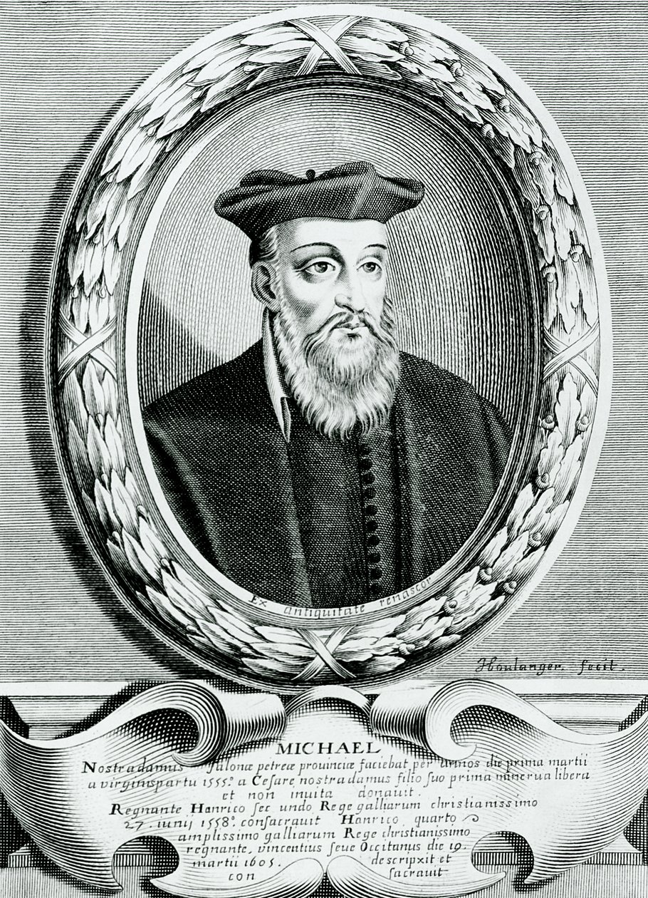 Porträtt av Michel de Nostredame (1503-66) av Jean Boulanger