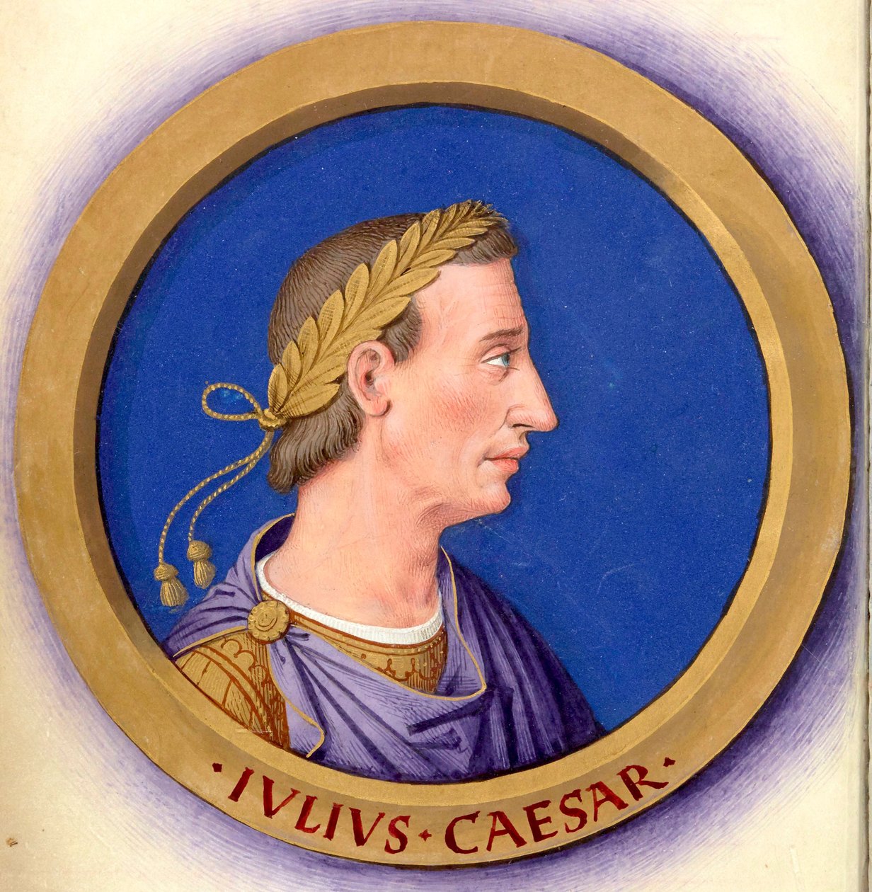 Beskrivning av de tolv Caesars med deras figurer 1-Caesar av Jean Bourdichon