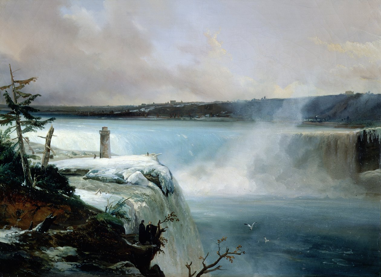 Niagarafallen, ca 1837-40 av Jean Charles Joseph Rémond