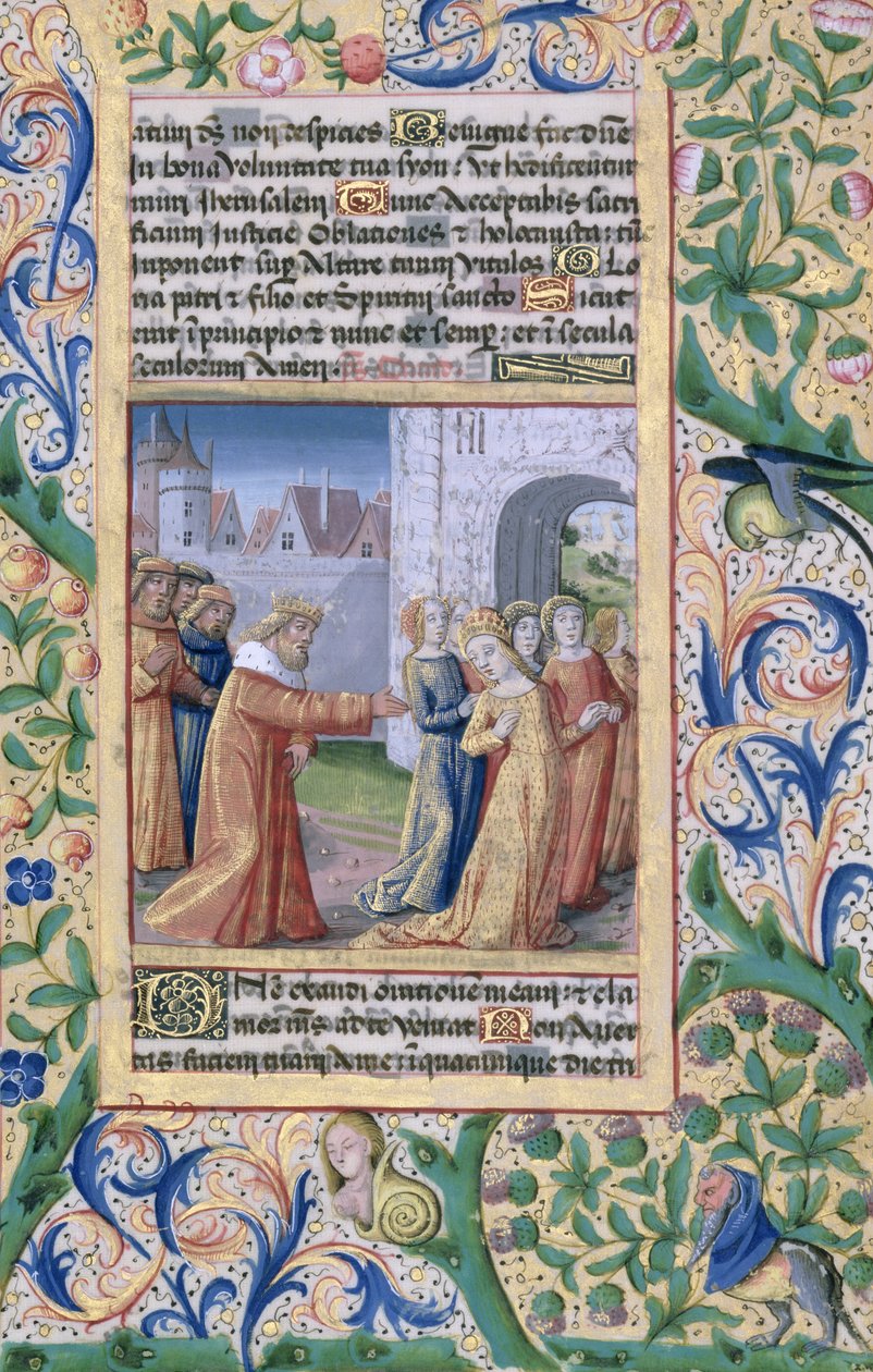 Ms Lat. Q.v.I.126 f.57 Kung David eftertraktar Batseba, från 