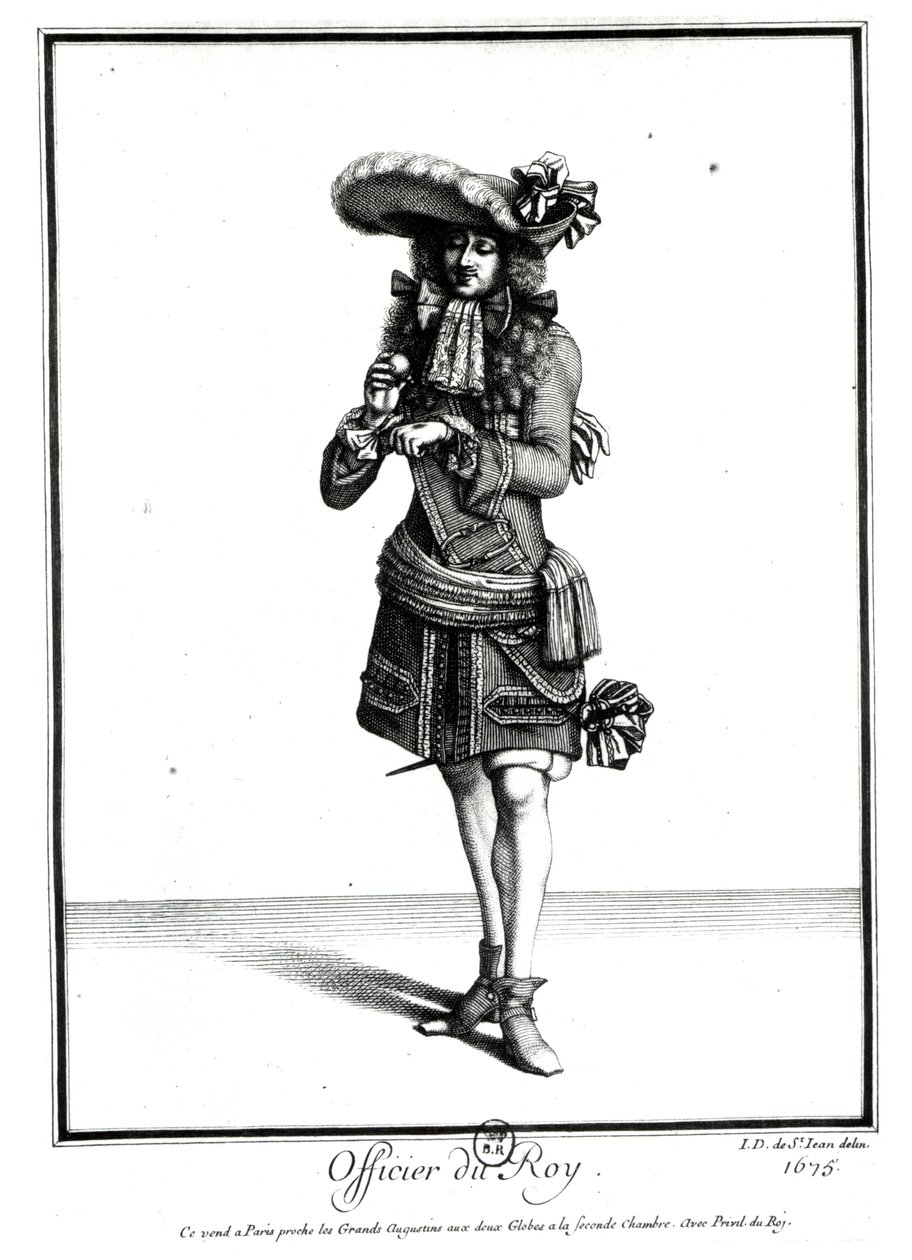 Kungens officer, 1675 (svartskrift) av Jean Dieu de Saint Jean