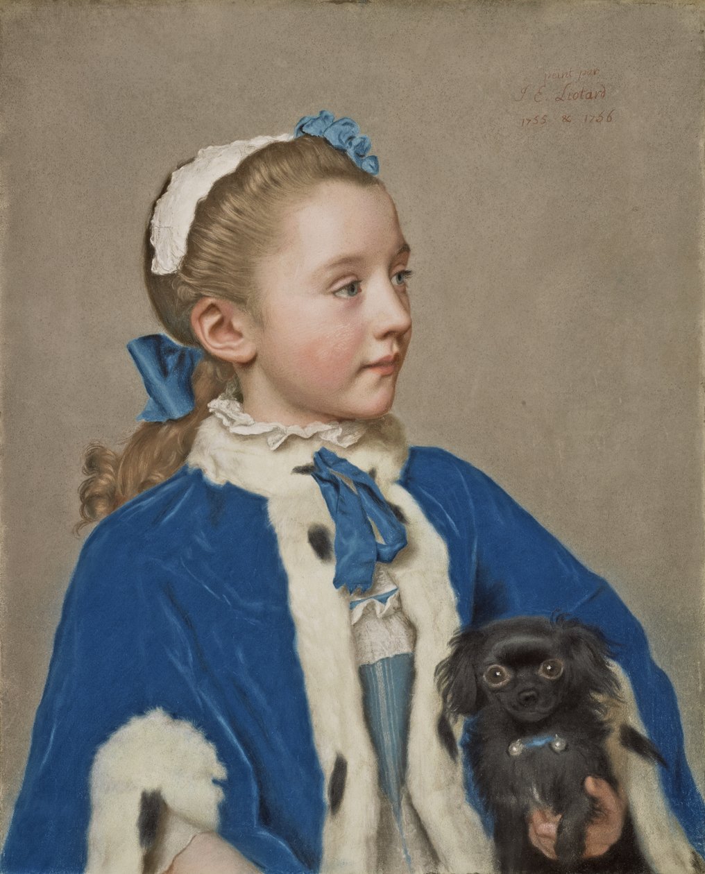 Portrait of Maria Frederike van Reede-Athlone at Seven Years of Age av Jean Étienne Liotard