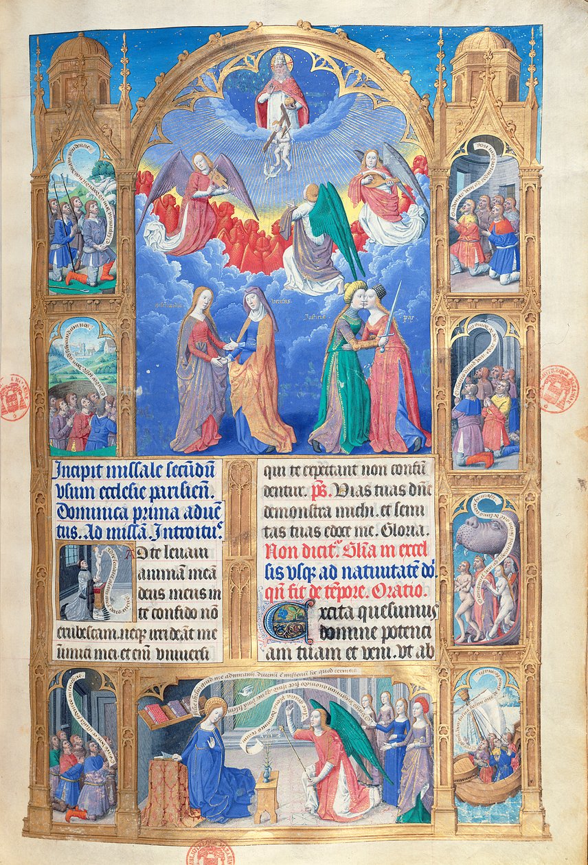 Ms 412 Öppningssida från Missel de Paris, c.1475 av Jean Fouquet