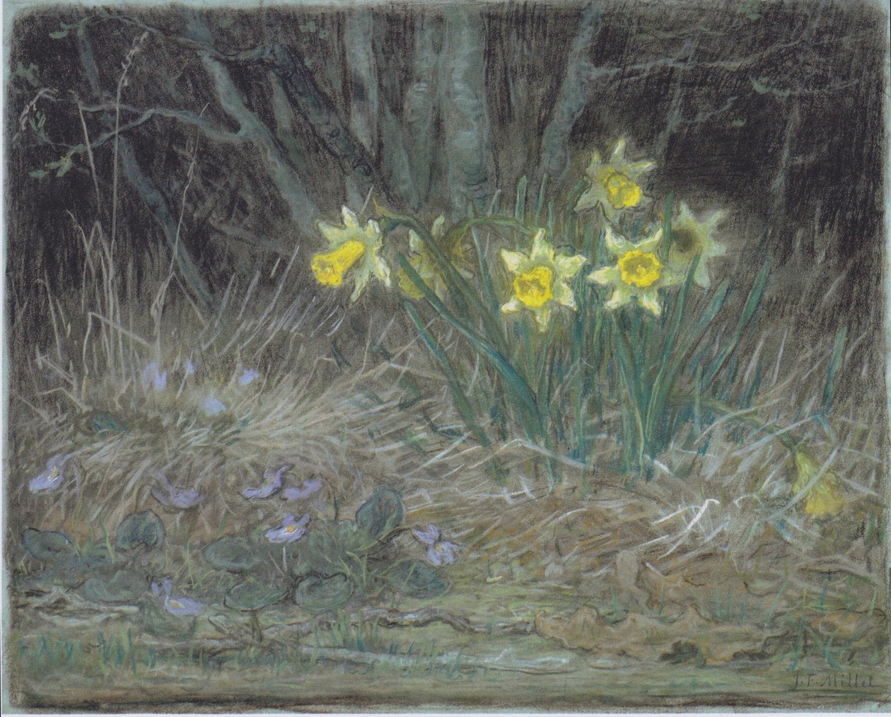 Påskliljor och fioler av Jean Francois Millet
