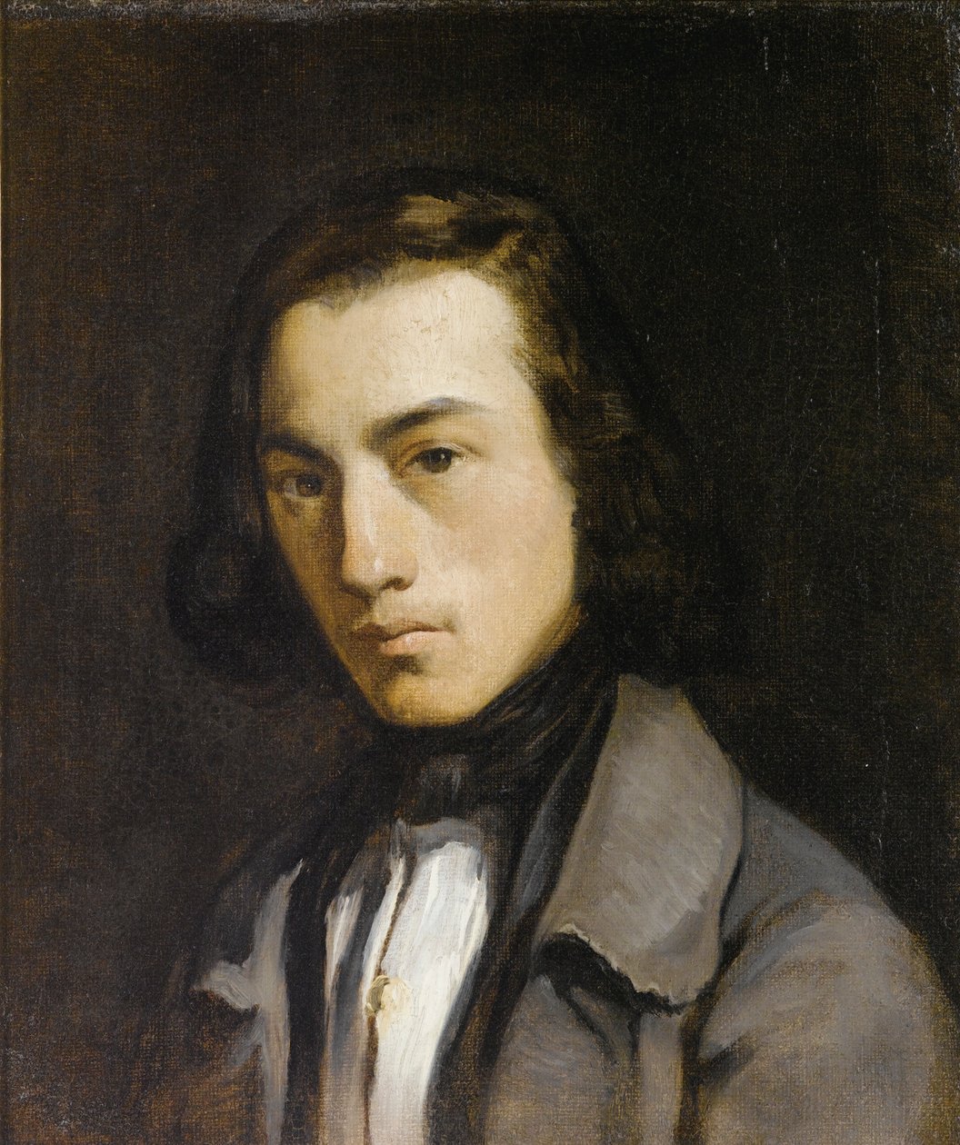Portrait de jeune homme av Jean Francois Millet