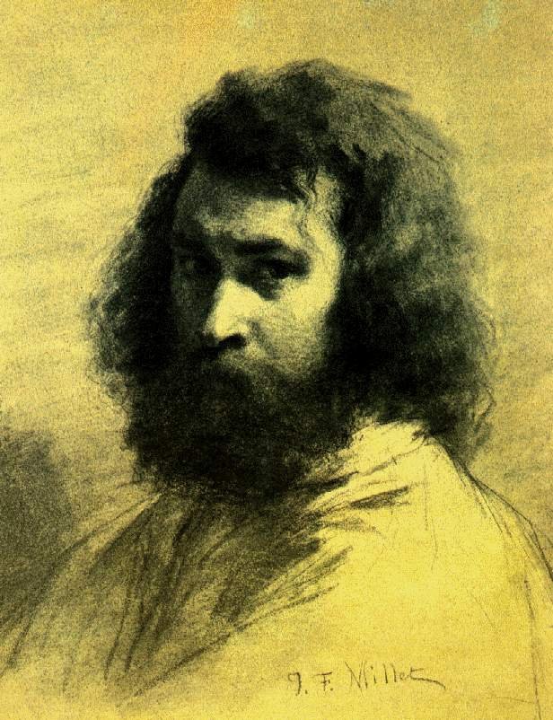 Selbstbildnis av Jean Francois Millet