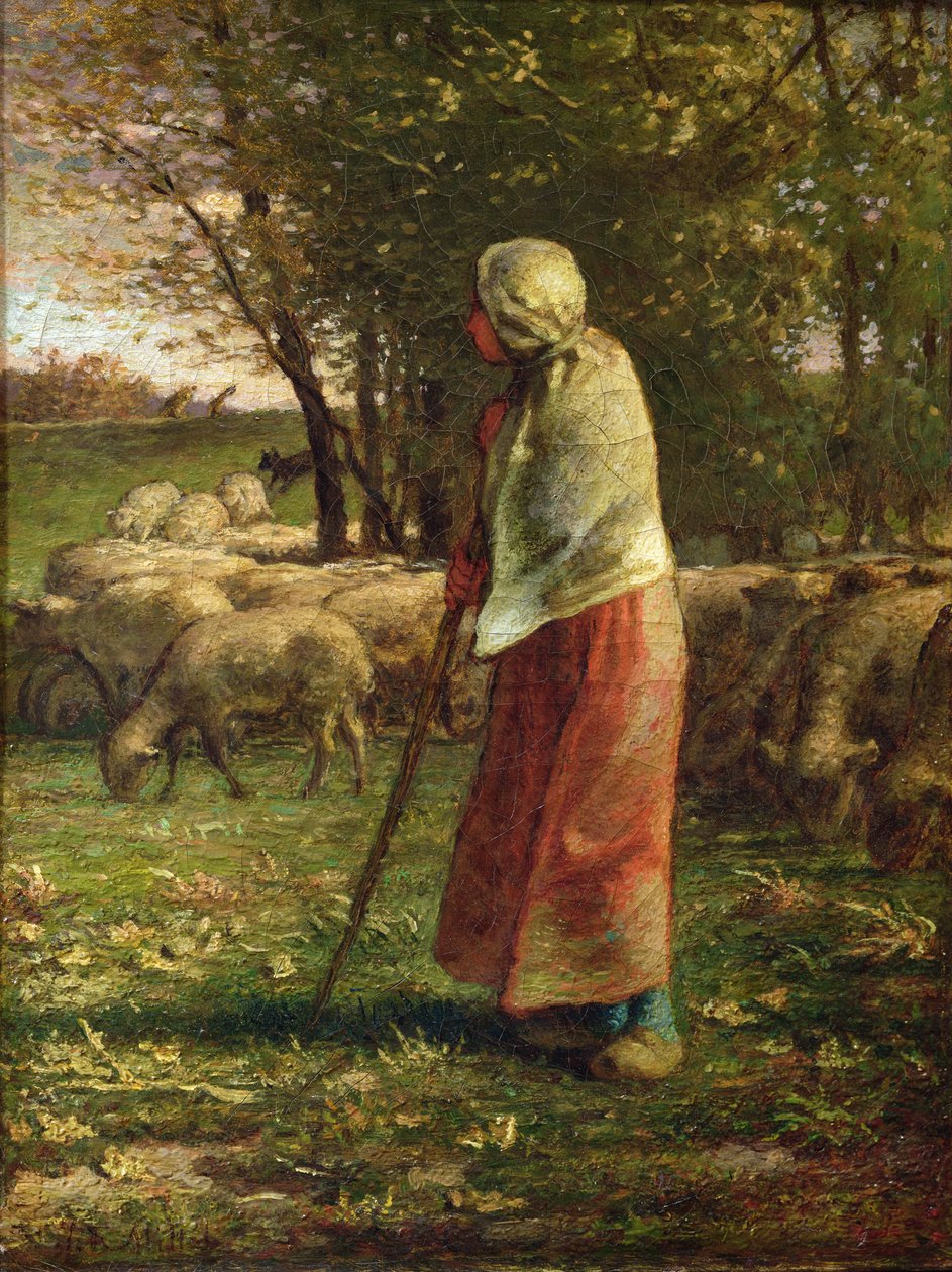 Den lilla herdinnan av Jean Francois Millet