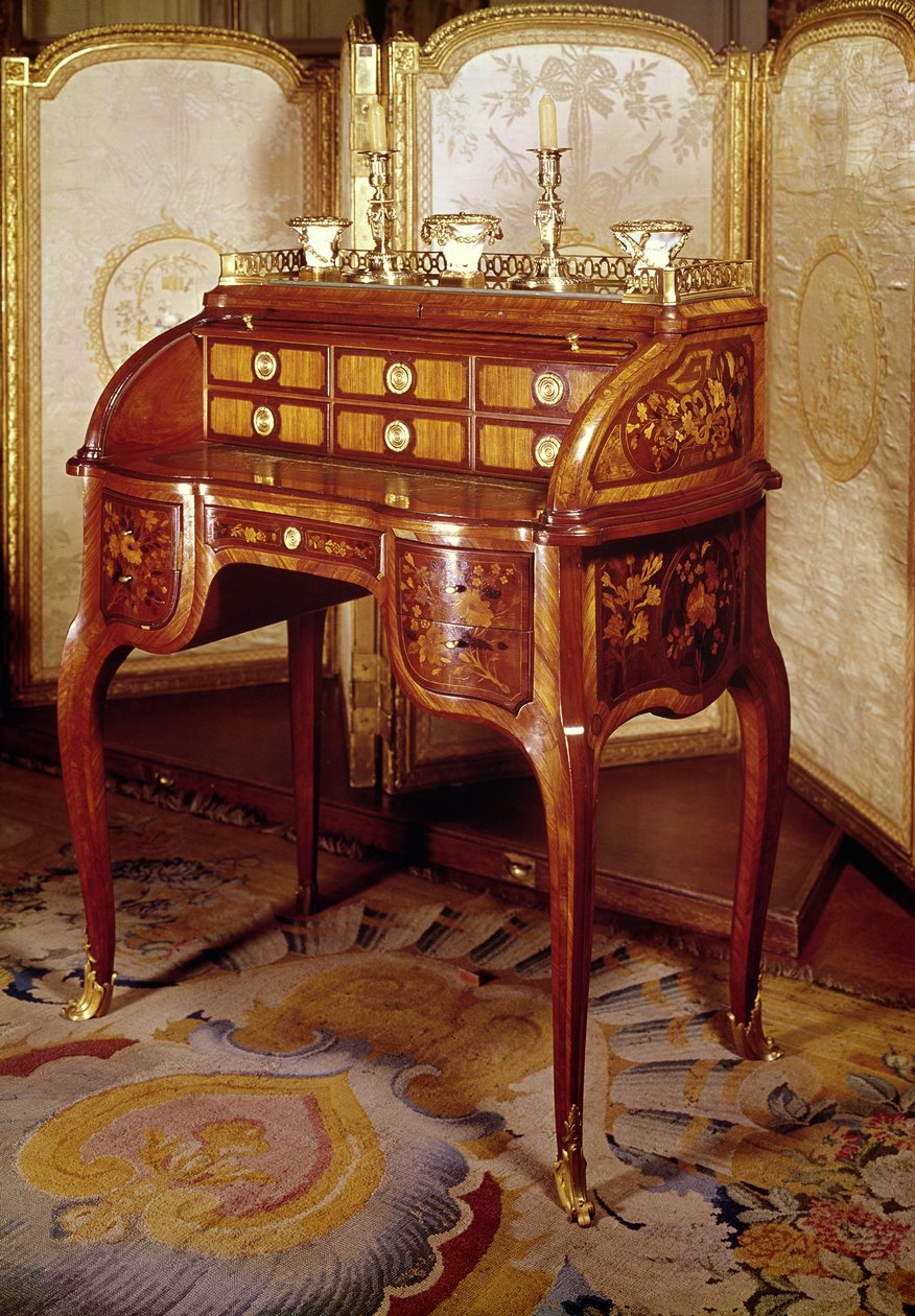 Louis XV Skrivbord (trä) av Jean Francois Oeben