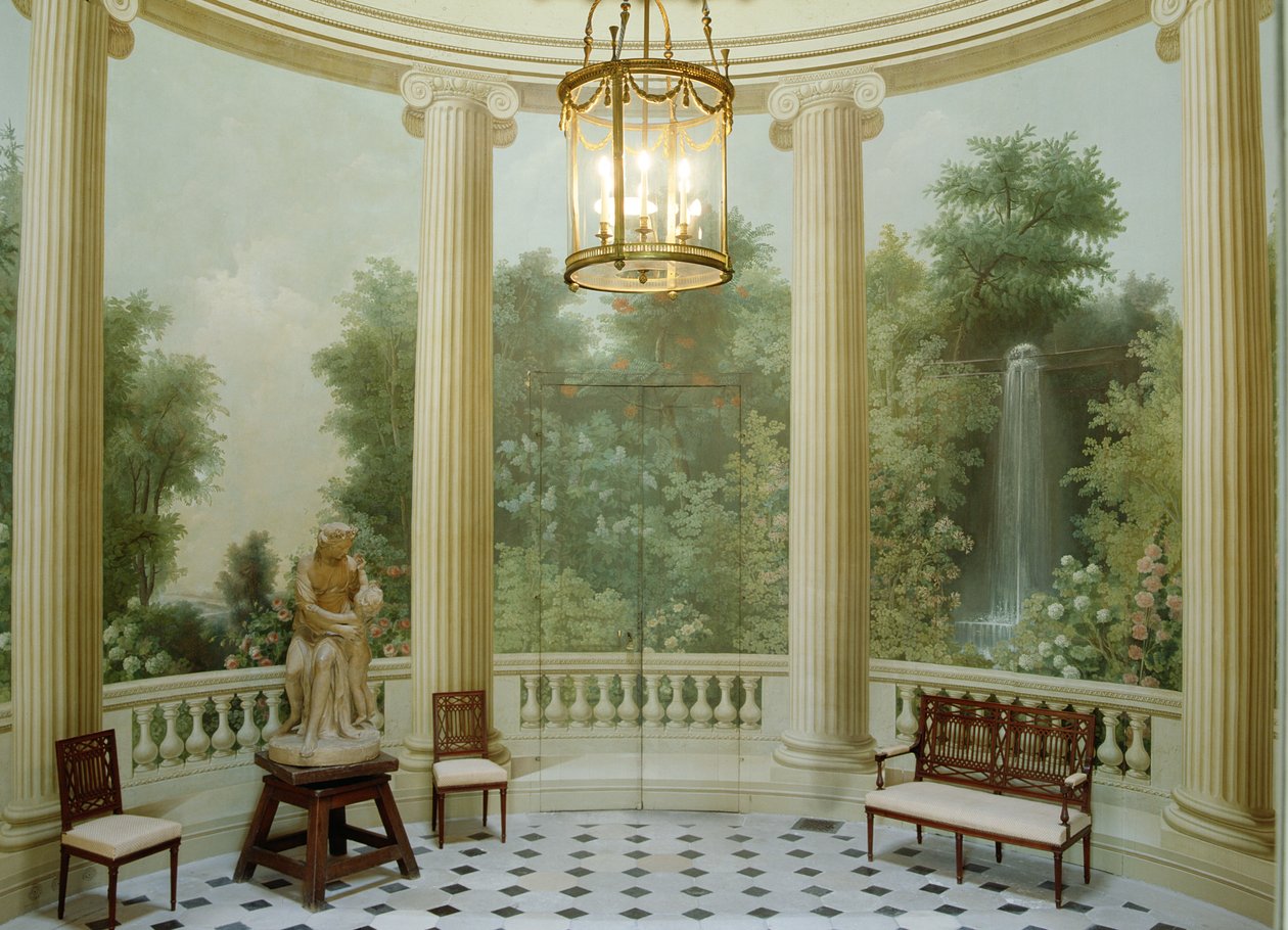 Runda matsalen i Pavillon de Musique, byggd 1781 av Jean Francois Therese Chalgrin