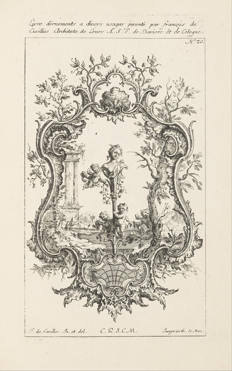 Design för Cartouche av Jean François Cuvilliés