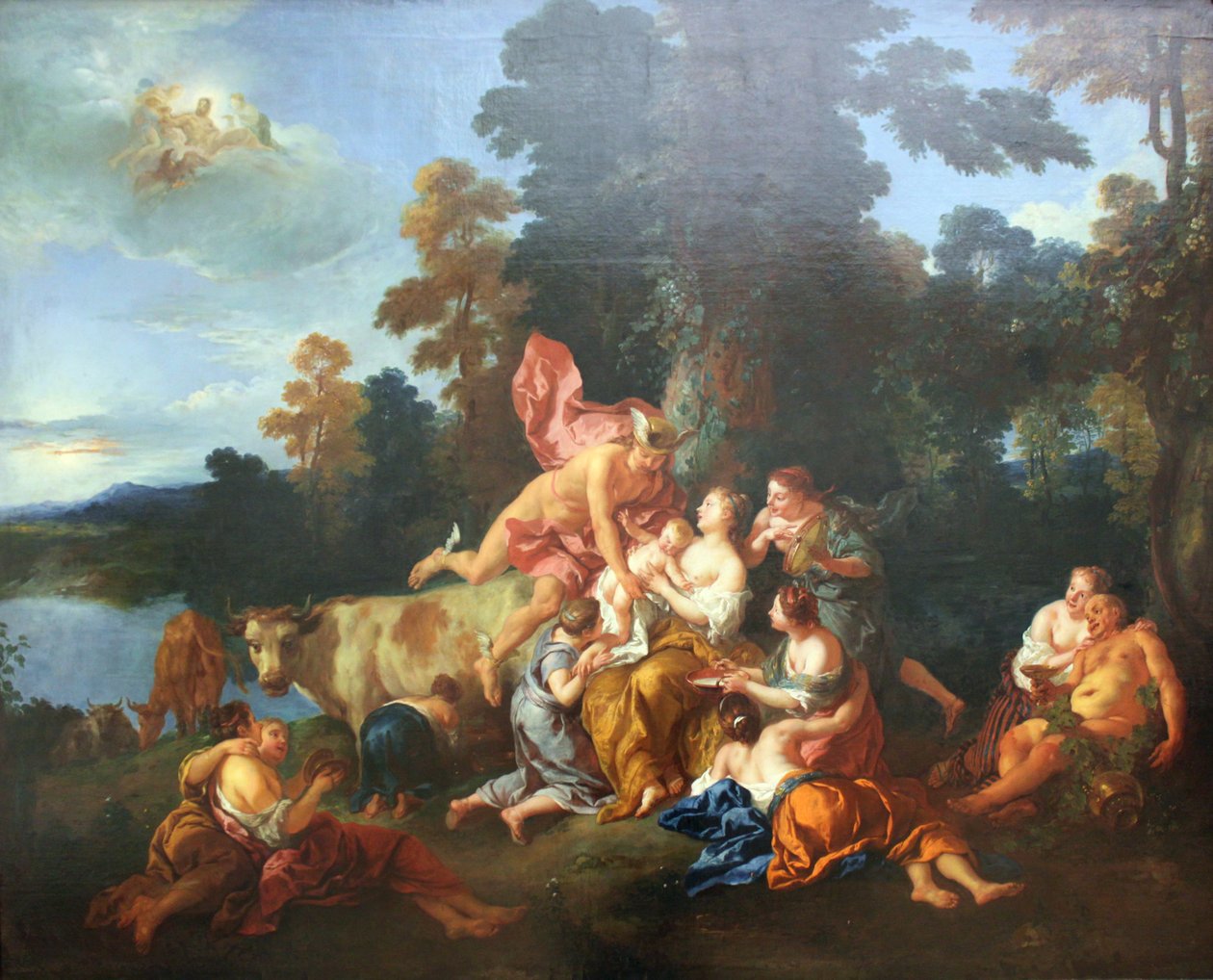 Bacchus utbildning av Jean François de Troy