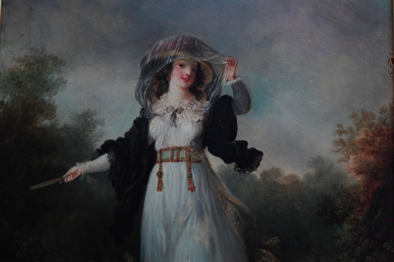Jeune femme dans un paysage av Jean Frederic Schall