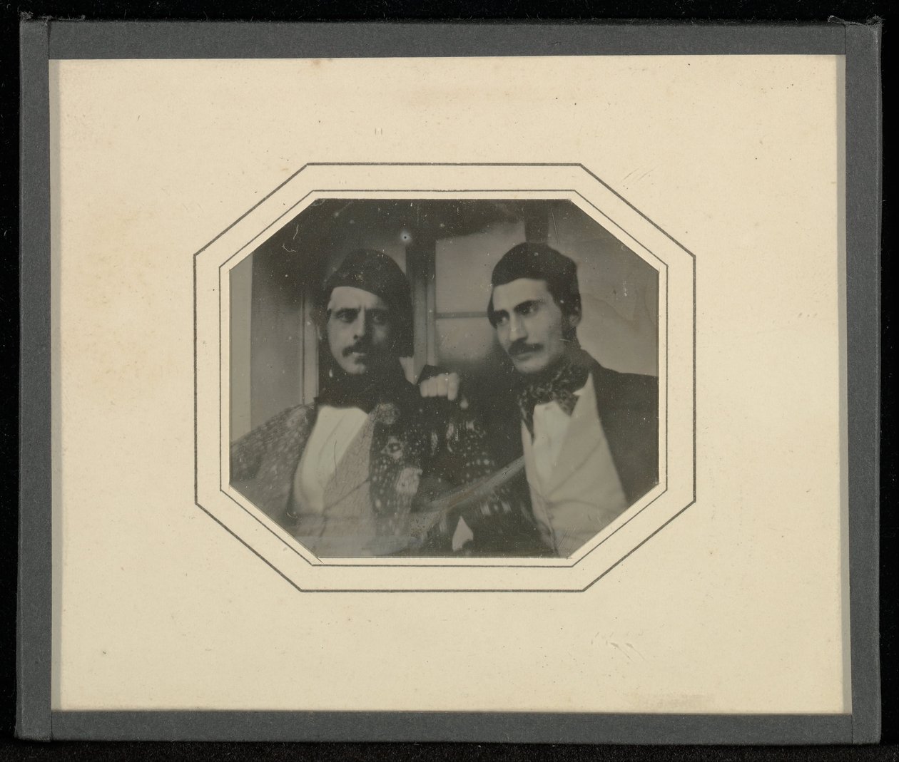 (Portrait of two moustachioed men) av Jean Gabriel Eynard