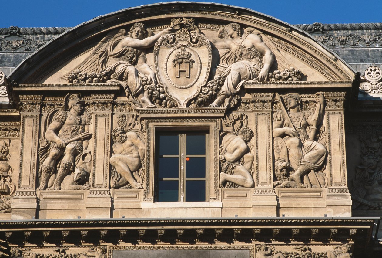 Cour Carree; Lescot-flygeln, utsikt över vinden av Jean Goujon