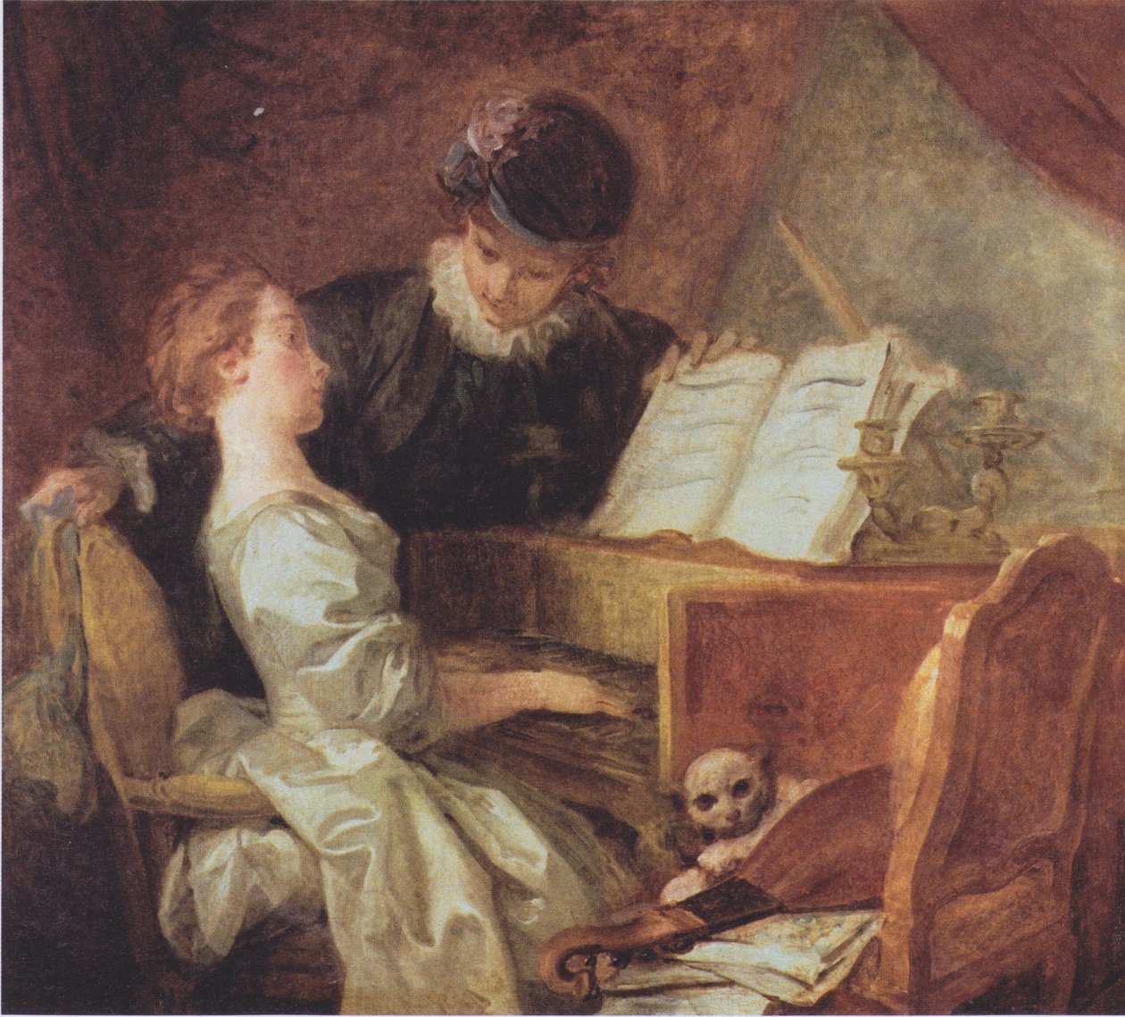 Musiklektionen av Jean Honore Fragonard