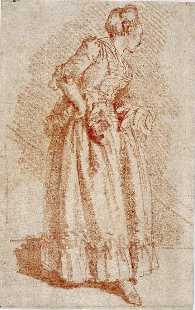 Study of a female figure av Jean Honore Fragonard