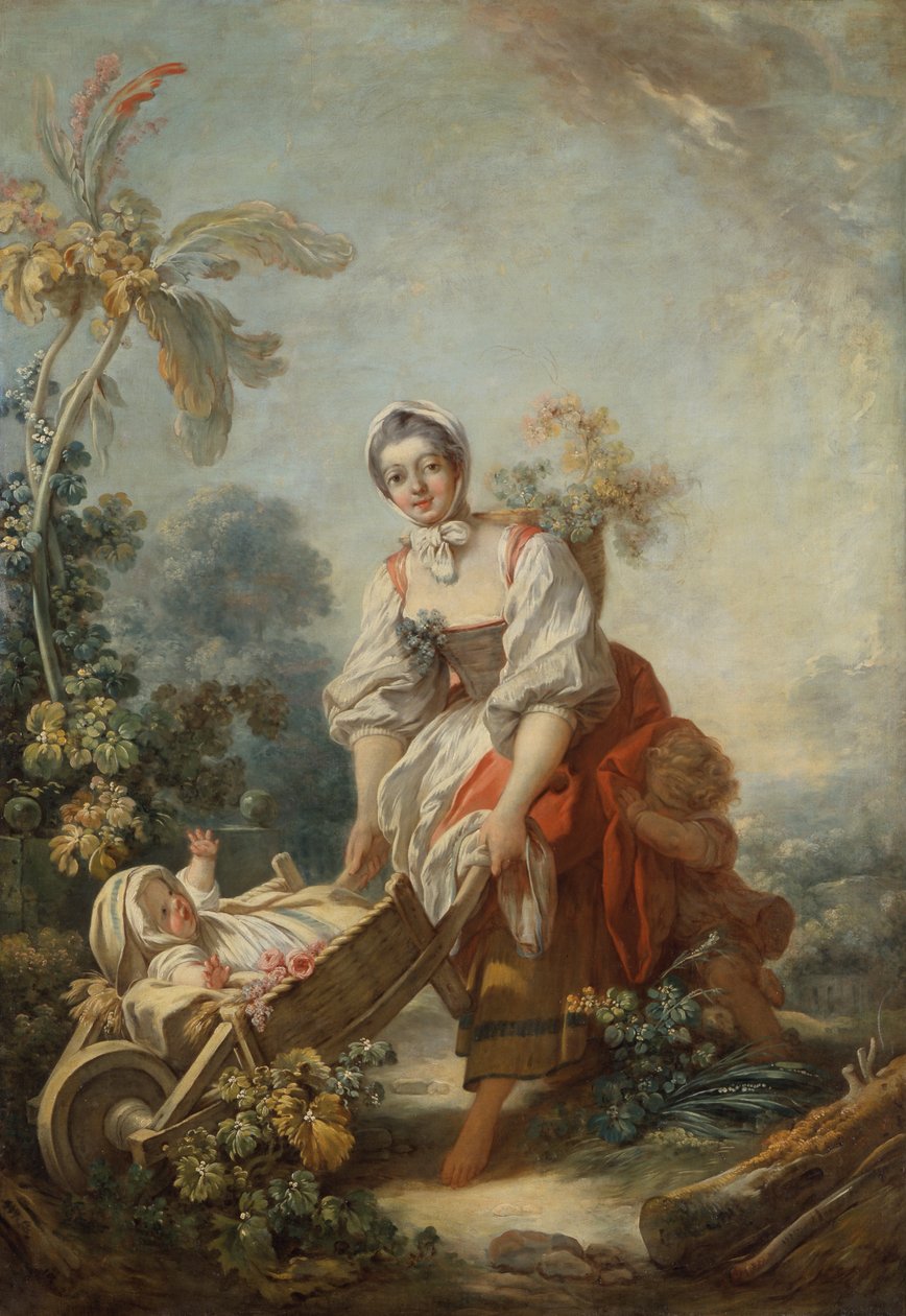 Moderskapets glädjeämnen av Jean Honore Fragonard