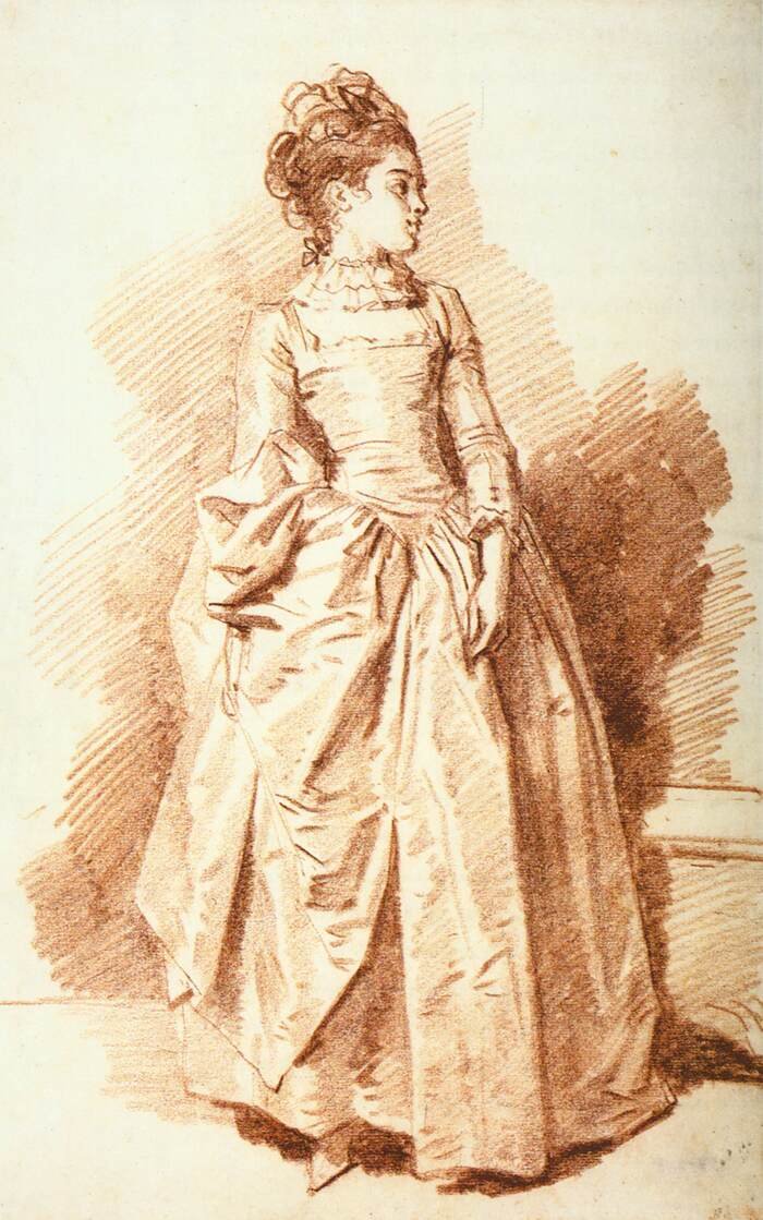 Young Woman Standing av Jean Honore Fragonard