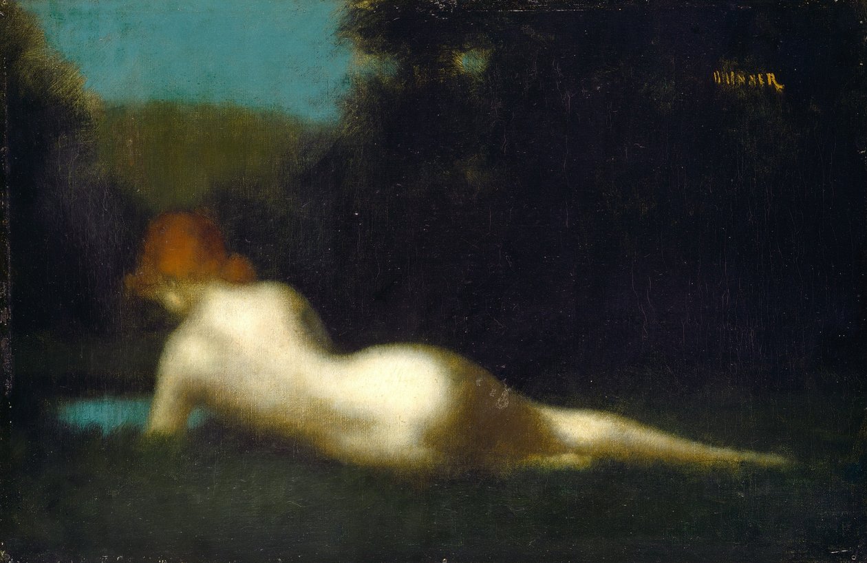 Reclining naken av Jean Jacques Henner