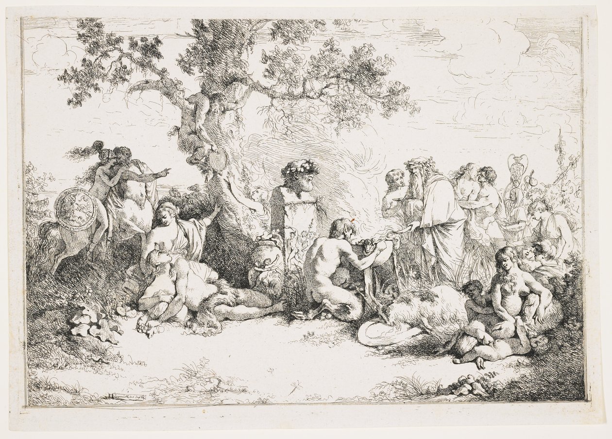 Offer till Pan, c. 1760-1763 av Jean Jacques II Lagrenee
