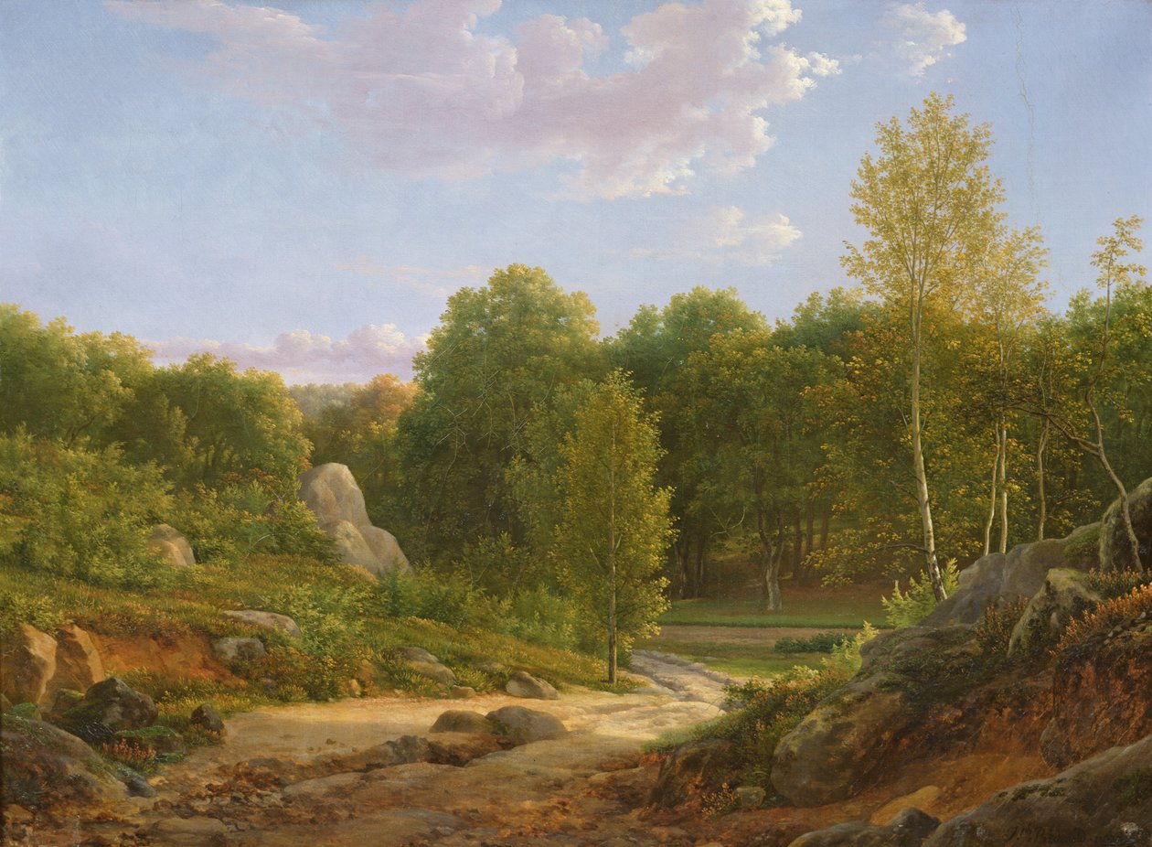 Utsikt över Fontainebleau-skogen, 1829 av Jean Joseph Xavier Bidauld