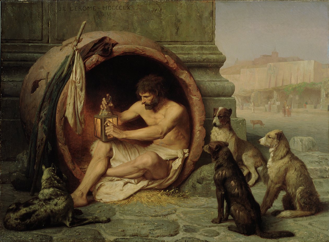 Diogenes, 1860 (olja på linne) av Jean Leon Gerome