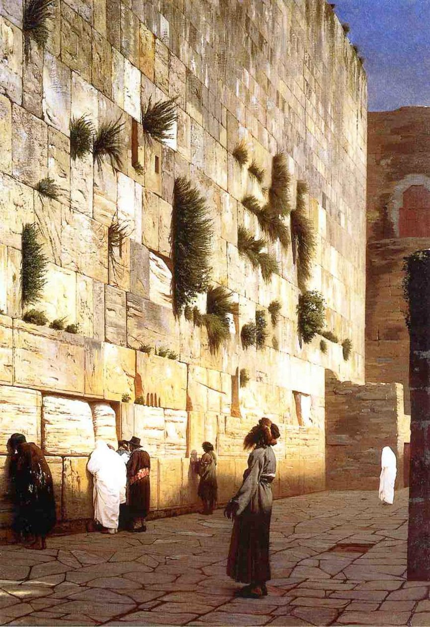 Klagomuren, Jerusalem, 1869 av Jean Leon Gerome