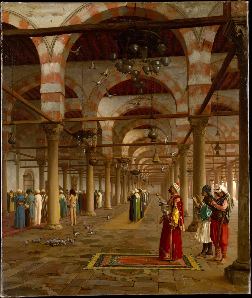 Bön i moskén av Jean Leon Gerome