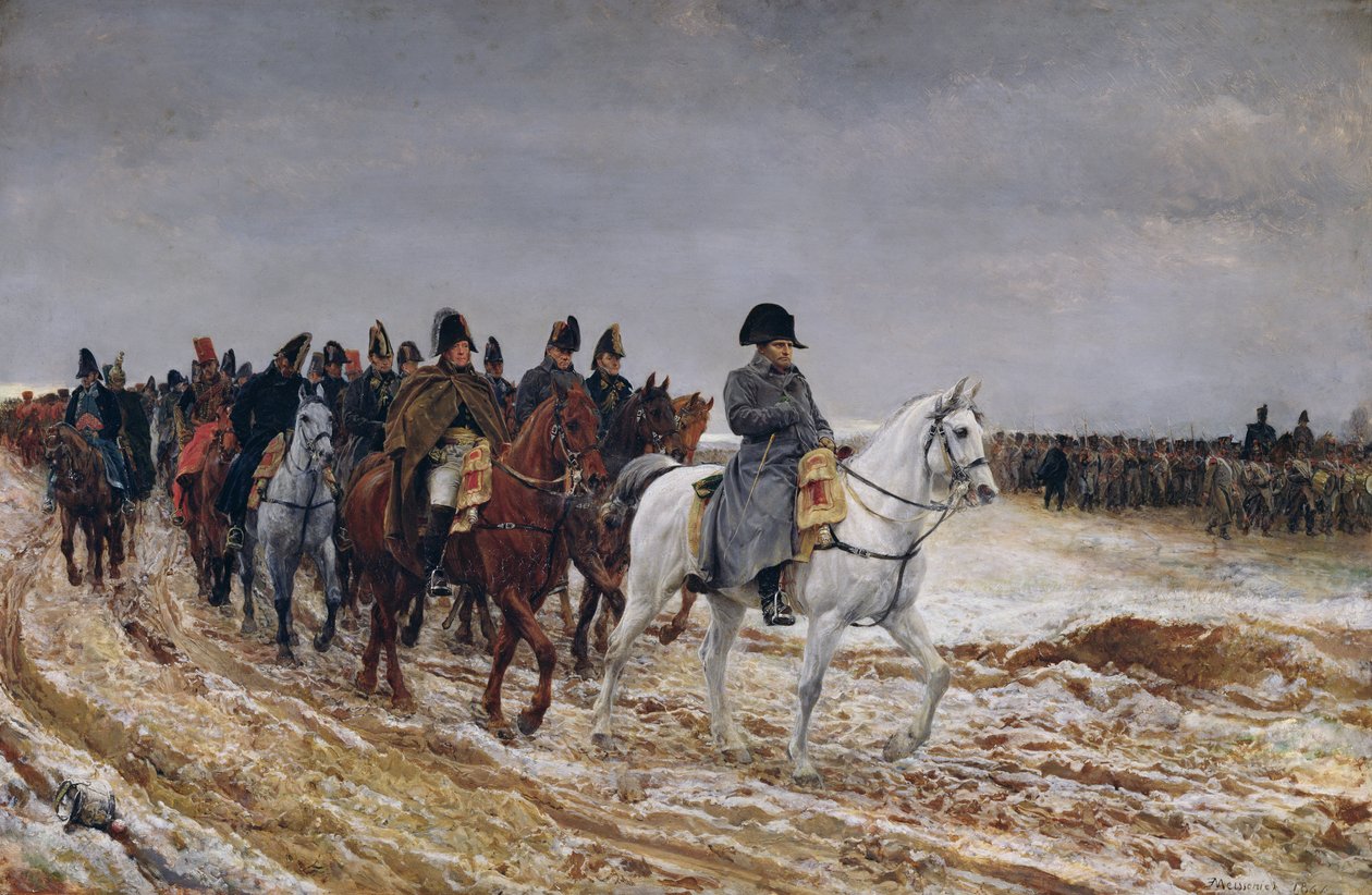 Napoleon (1769-1821) på kampanj 1814, 1864 av Jean Louis Ernest Meissonier