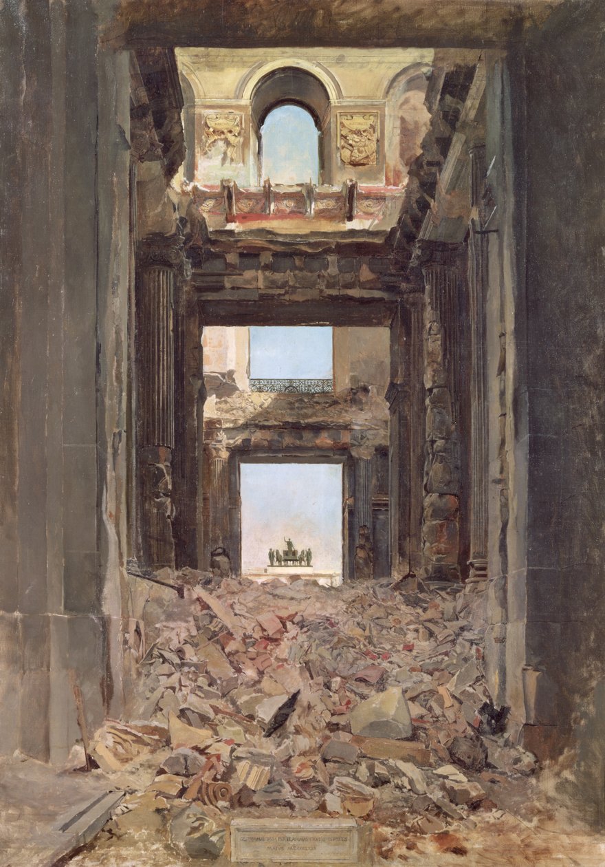 Ruinerna av Tuilerierna, 1871 av Jean Louis Ernest Meissonier