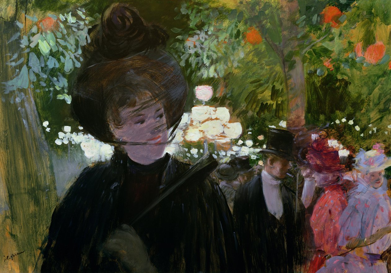 Trädgården i Paris, ca 1882 av Jean Louis Forain