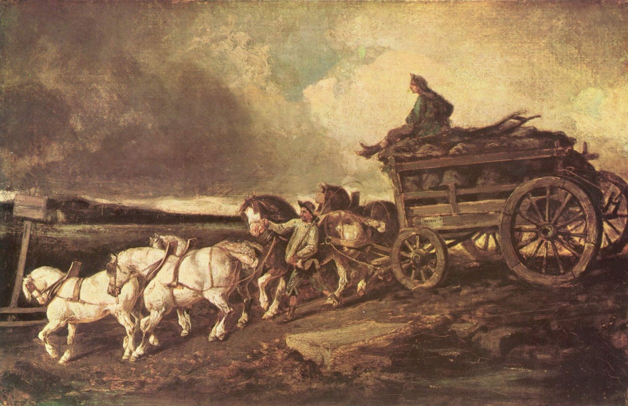 Kohlenwagen av Theodore Gericault