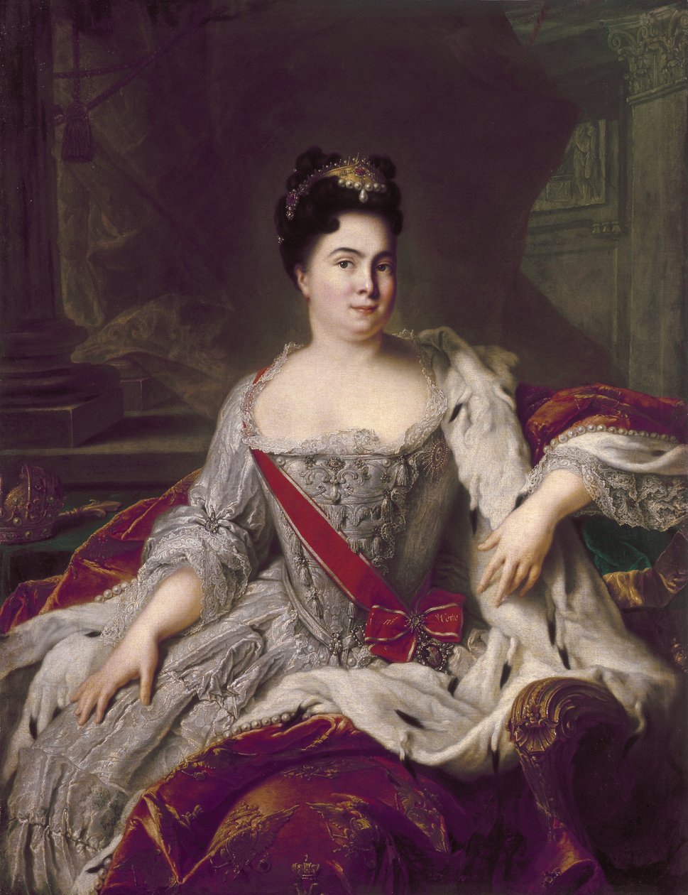 Porträtt av Katarina I (1684-1727) av Jean Marc Nattier