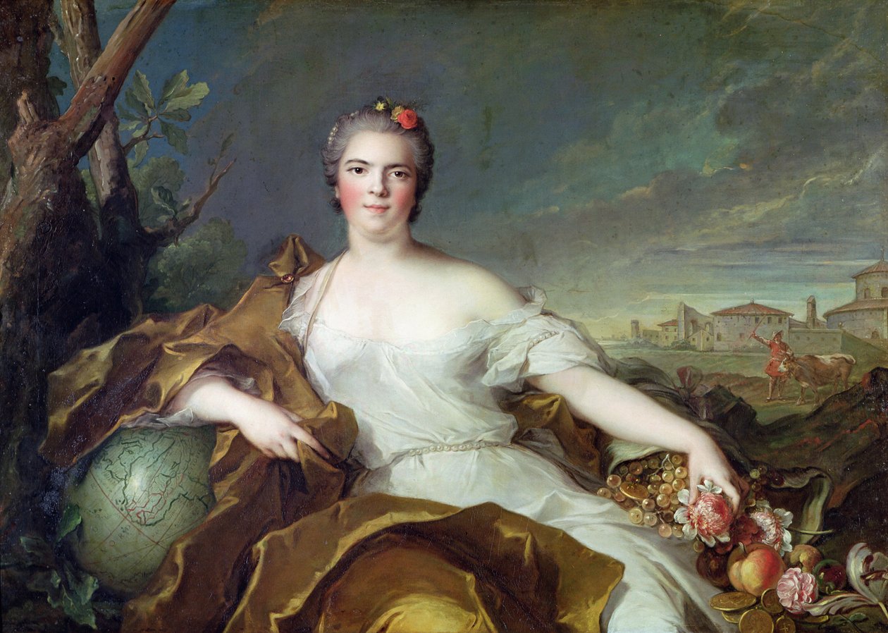 Louise-Elisabeth de France, som jordens element. 1750-1 av Jean Marc Nattier