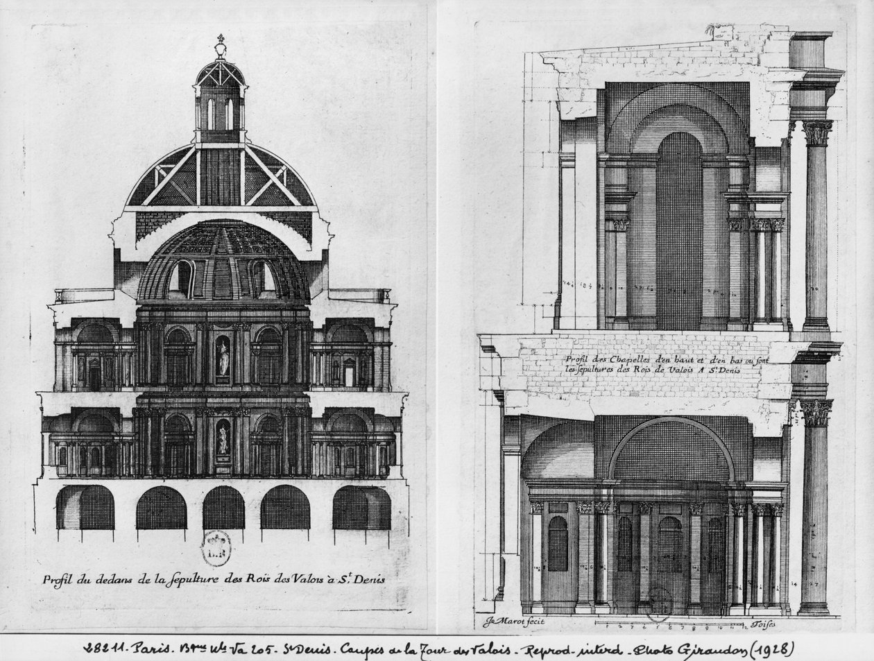 Basilica Saint-Denis, Valois Tower, ca 1655 (se även 414688, 414690) av Jean Marot