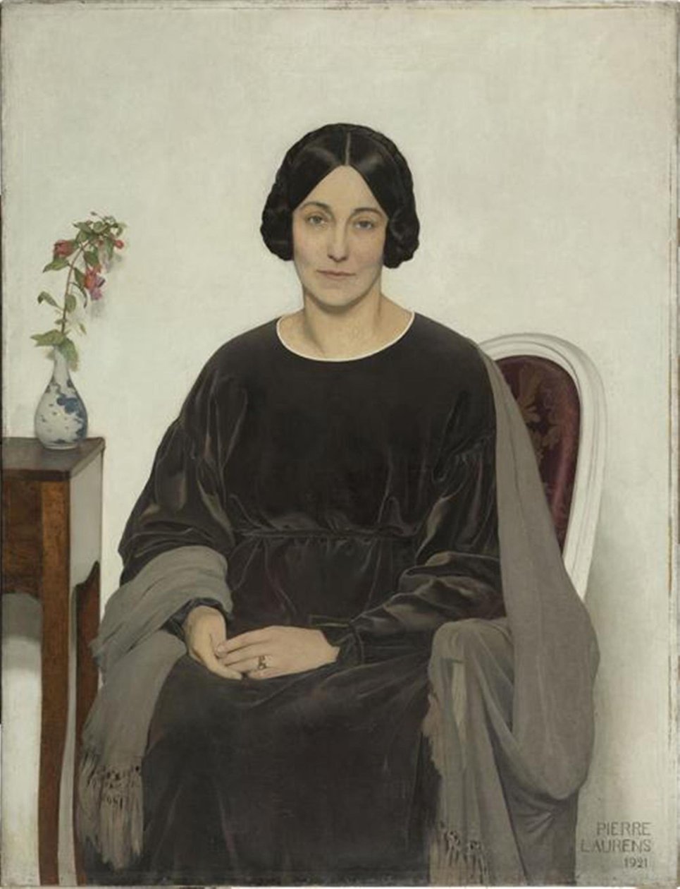 Porträtt av Madame Jean-Pierre Laurens. av Jean Pierre Laurens