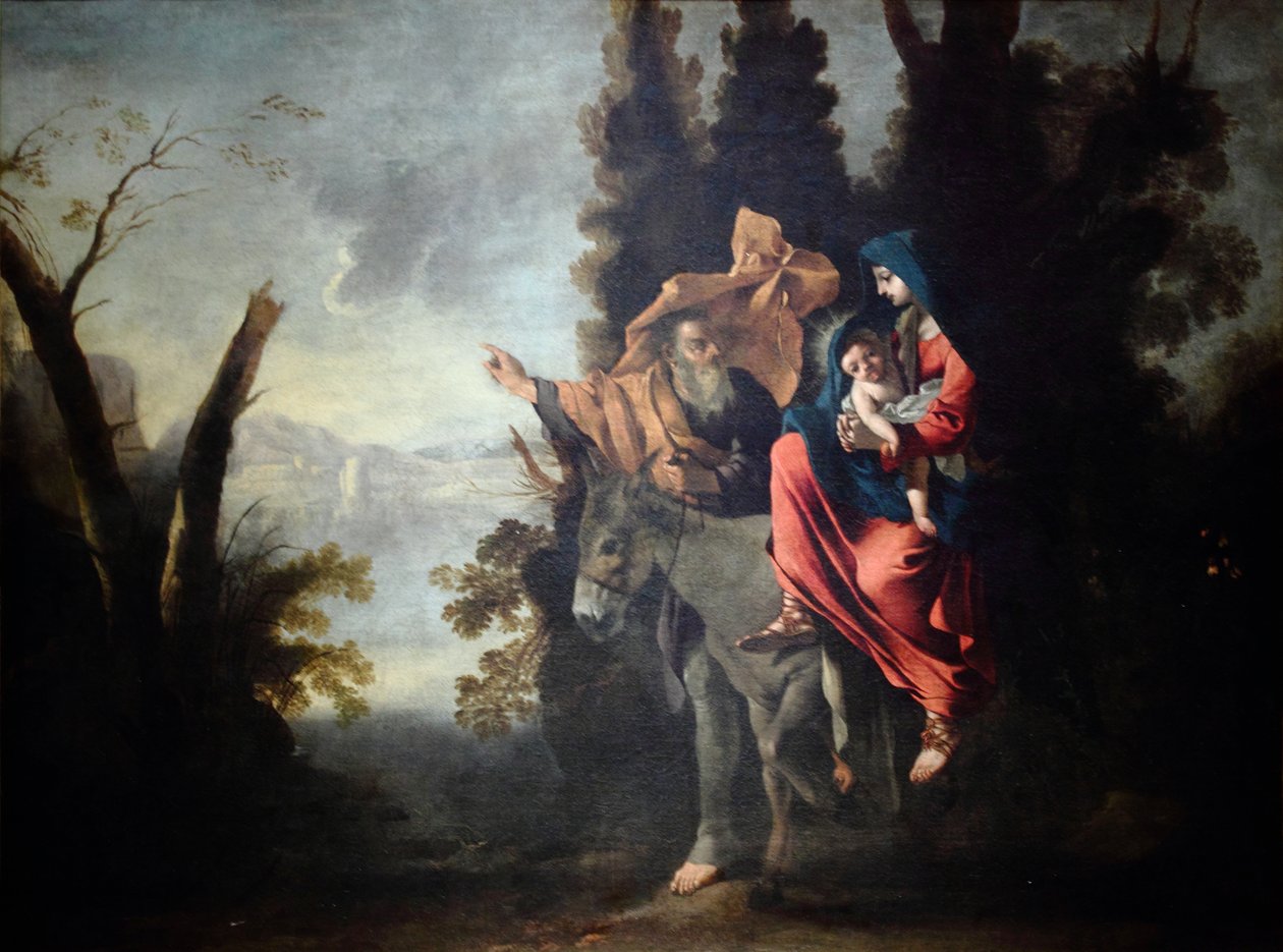 The Flight into Egypt av Jean Tassel
