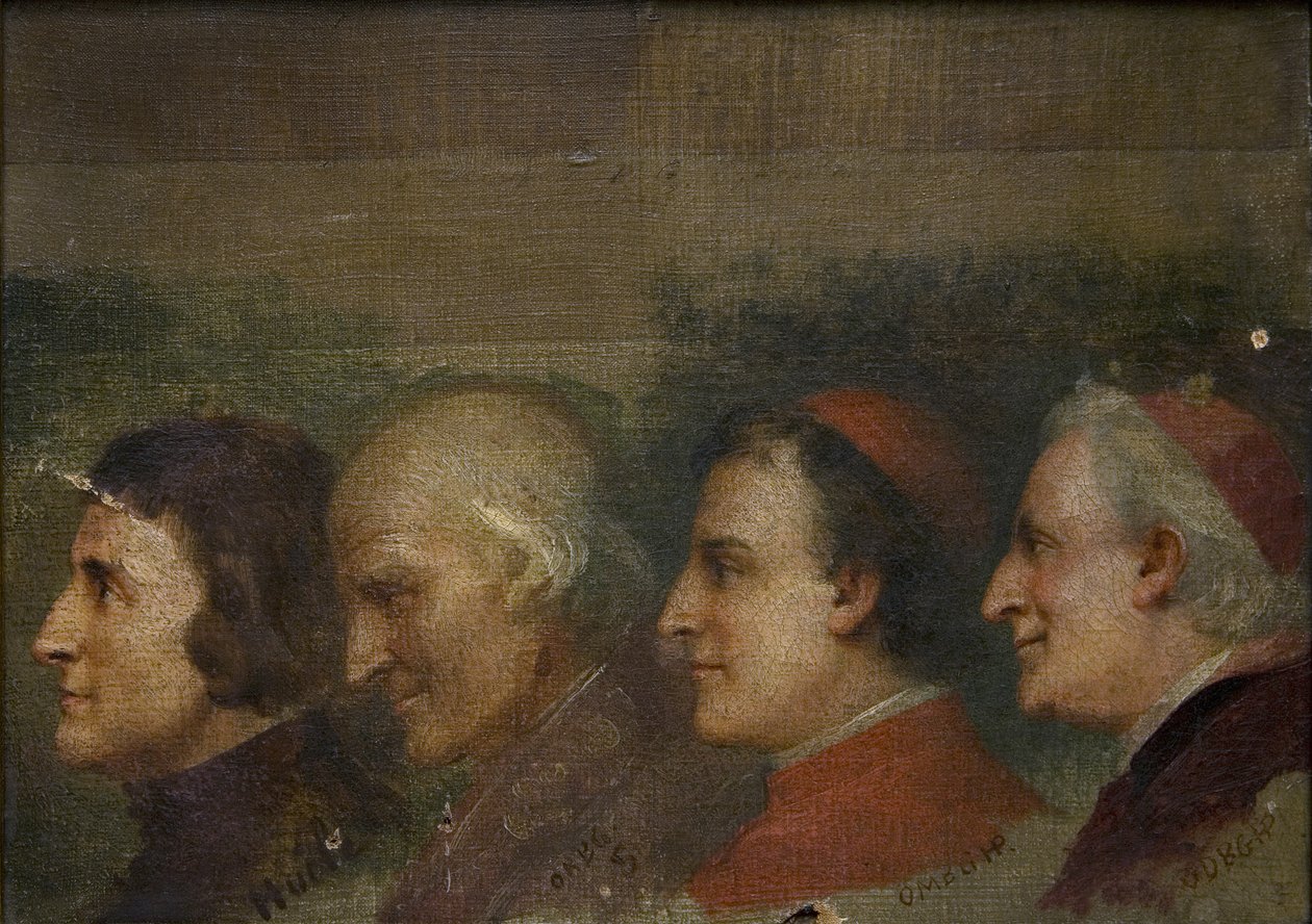 Fyra präster av Jehan Georges Vibert