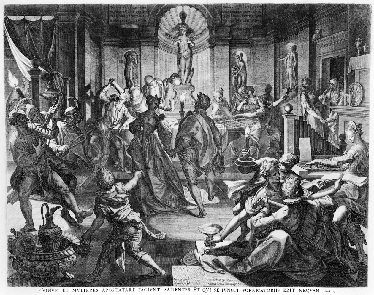 Firande scen, 1588 av Jean or Johann Sadeler