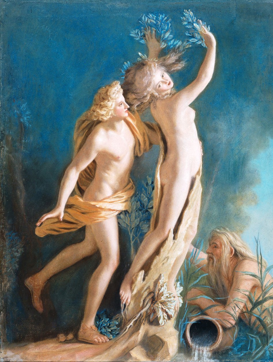 Apollon och Daphne, efter statyn av Gianlorenzo Bernini i Borghese-samlingen i Rom. av Jean Étienne Liotard