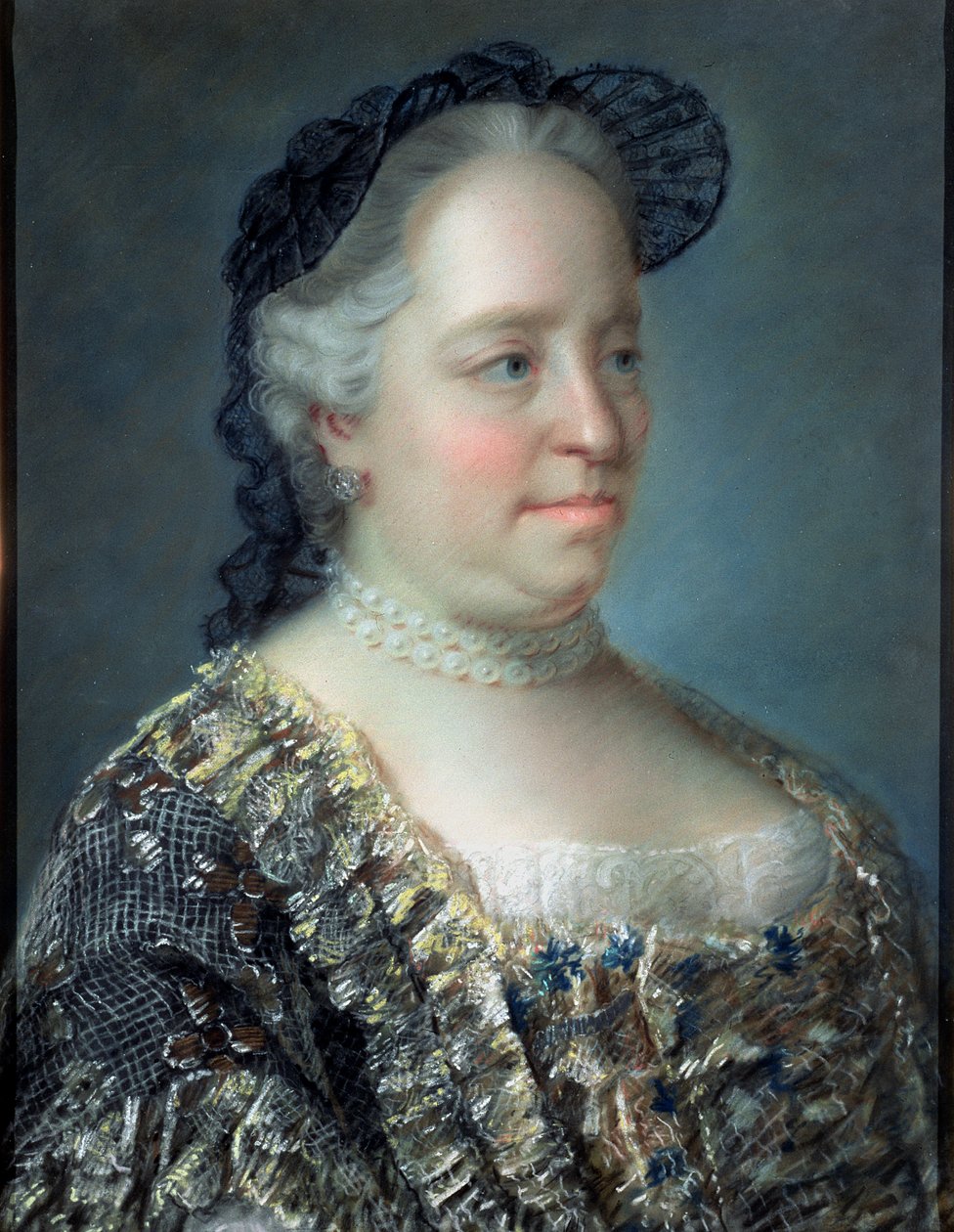 Maria Theresia, kejsarinna av Österrike, 1762 (pastell) av Jean Étienne Liotard