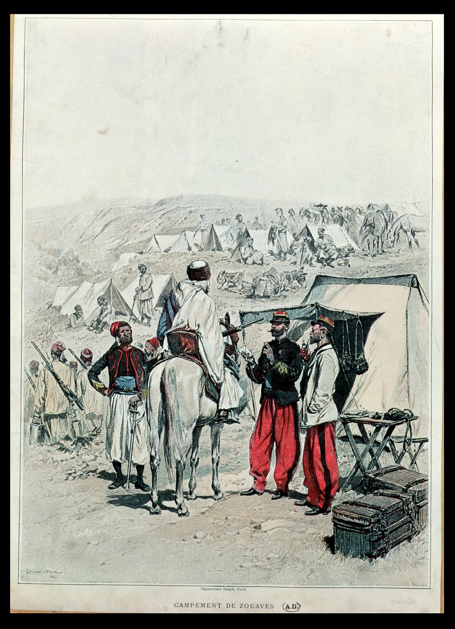 Ett zouaveläger, 1886 av Jean Baptiste Edouard Detaille