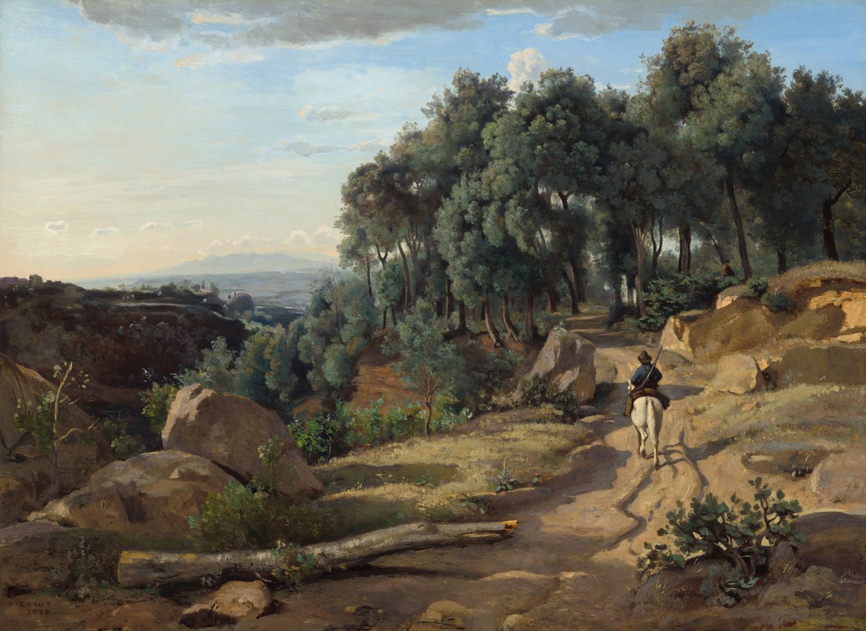 A View near Volterra av Jean Baptiste Camille Corot